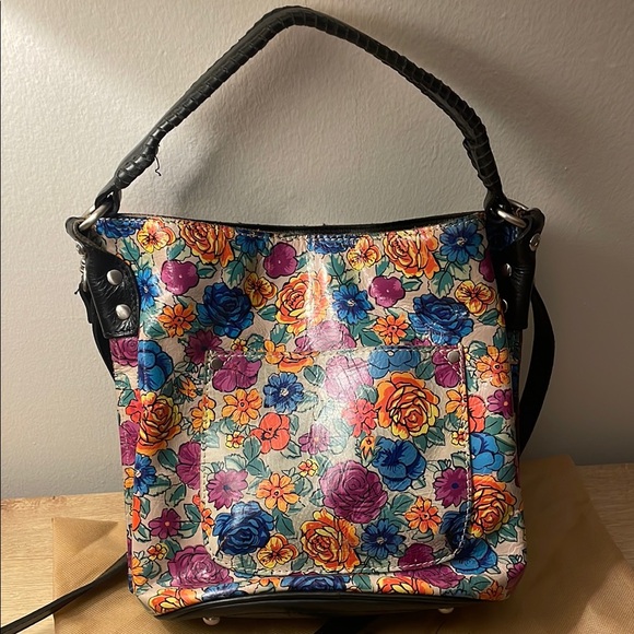 Patricia Nash Floral Leather Crossbody Bag - Picture 9 of 10